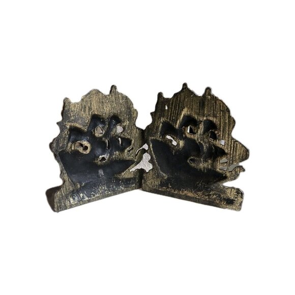 Vintage Cast Iron Book Ends "Spanish Ship" Three Mast Clipper Sailing Boat Decor - Picture 3 of 3